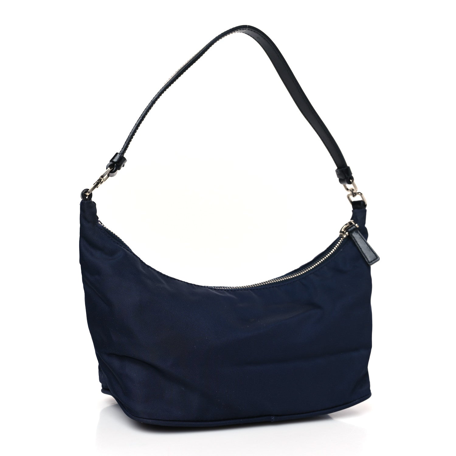Prada Tessuto Nylon Vitello Hobo Navy 3 of 8