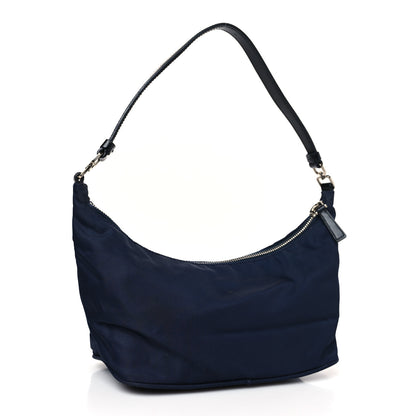Prada Tessuto Nylon Vitello Hobo Navy 3 of 8