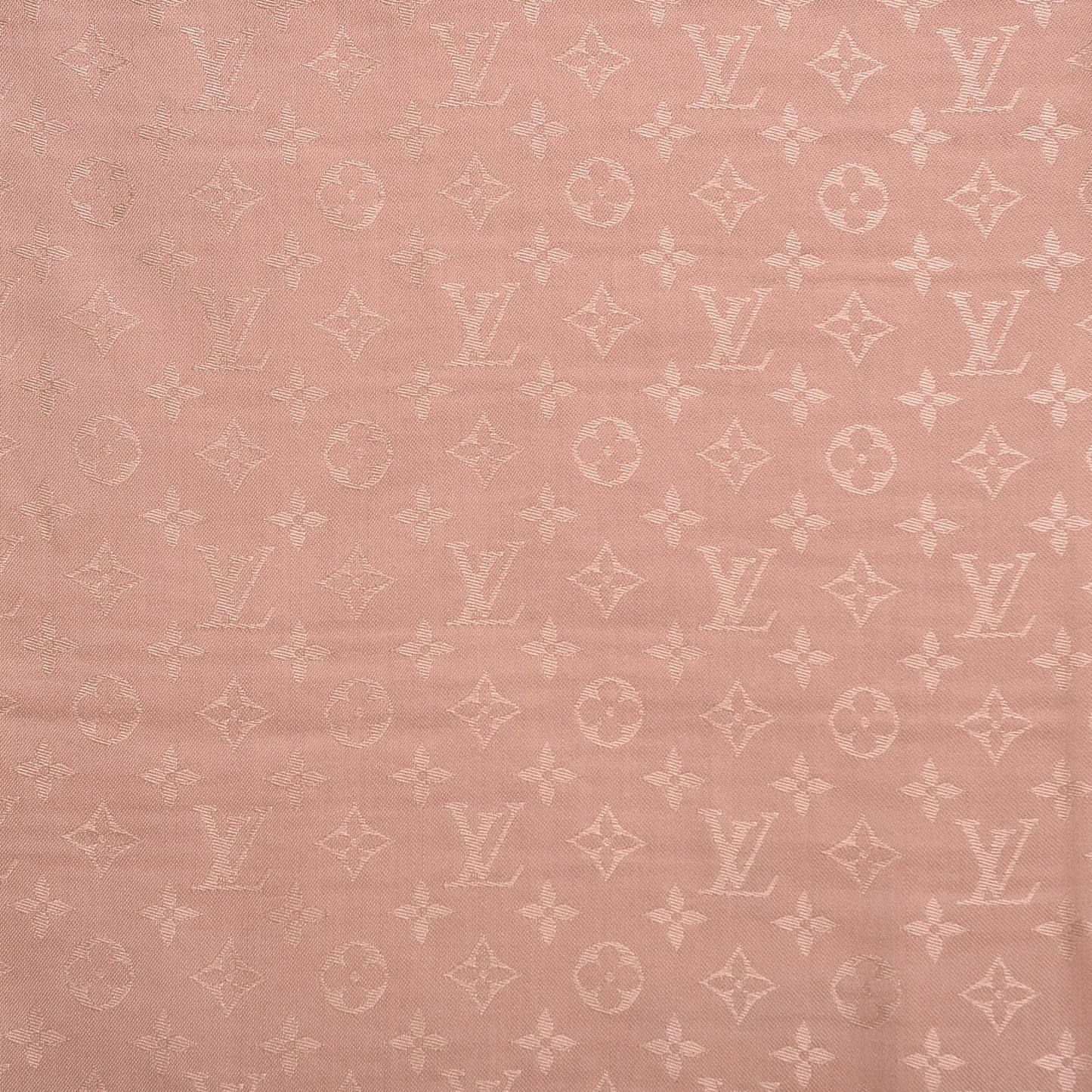 Silk Wool Monogram Shawl Natural