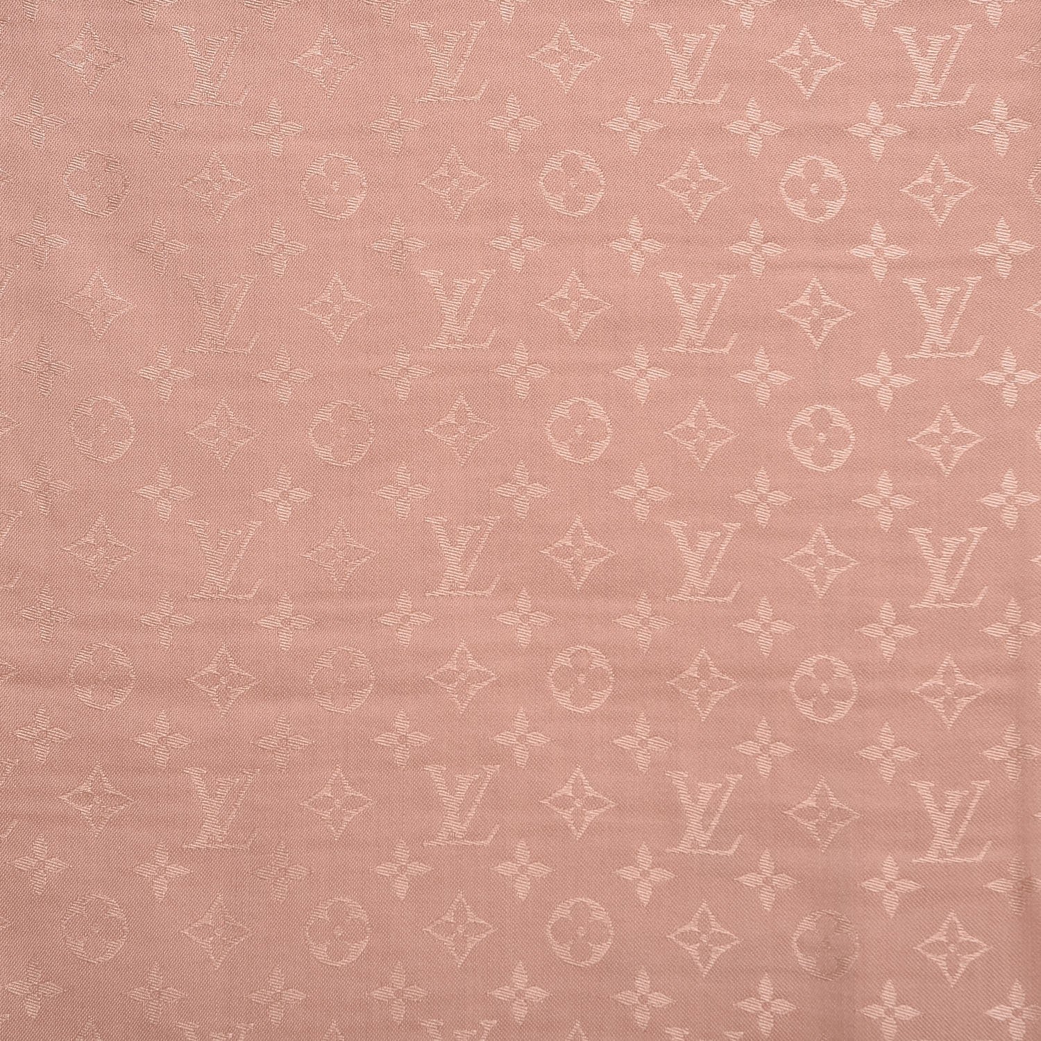 Louis Vuitton Silk Wool Monogram Shawl Natural 3 of 5