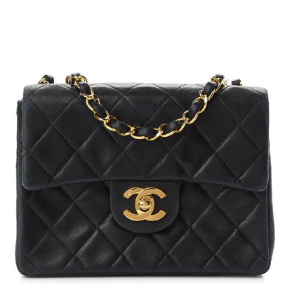 Chanel Lambskin Quilted Mini Square Flap Bag Black 1 of 11