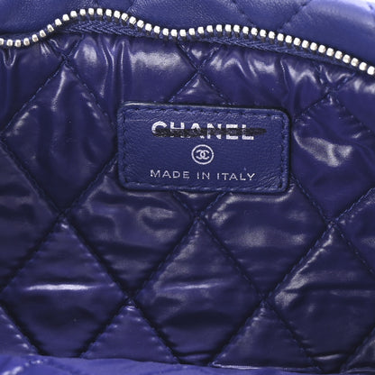 Chanel Lambskin Quilted CC Beauty Clutch Blue 6 of 7