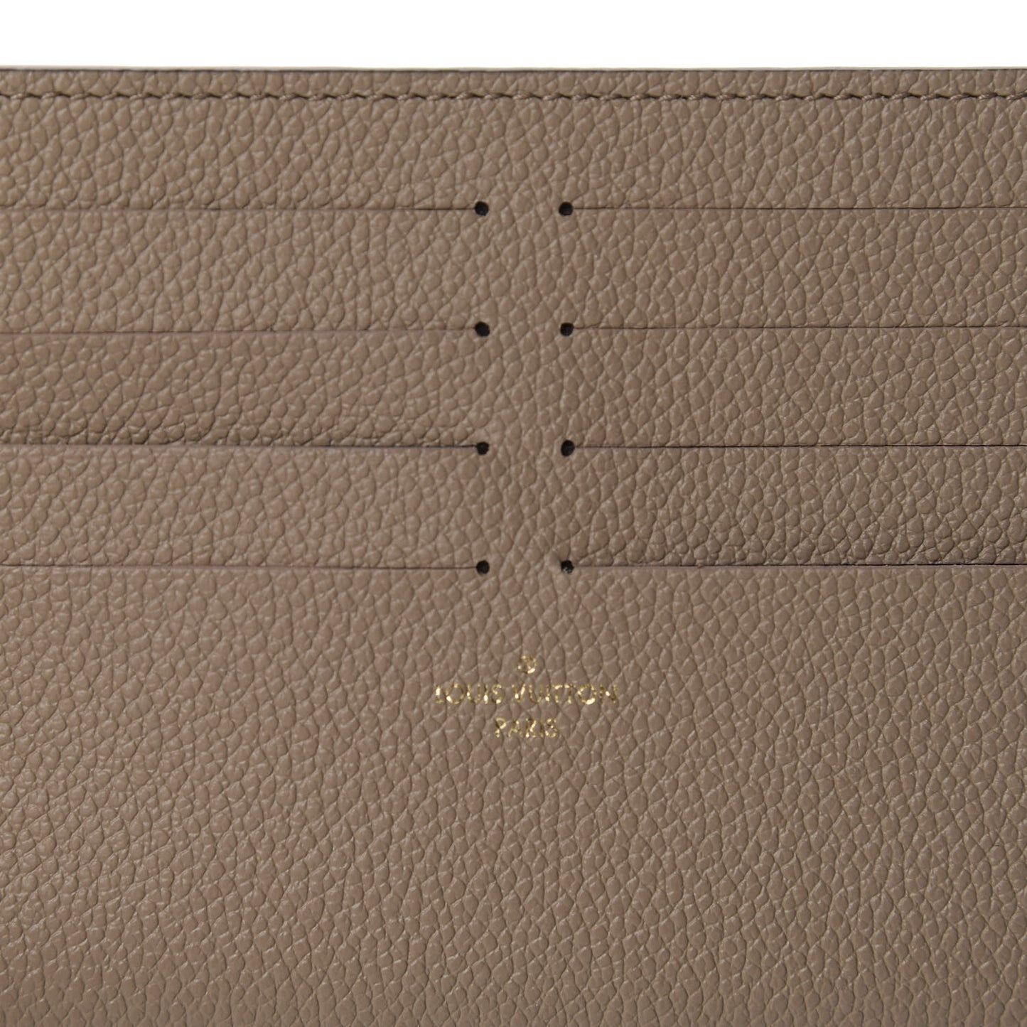 Calfskin Felicie Chain Wallet Card Holder Insert Tourterelle