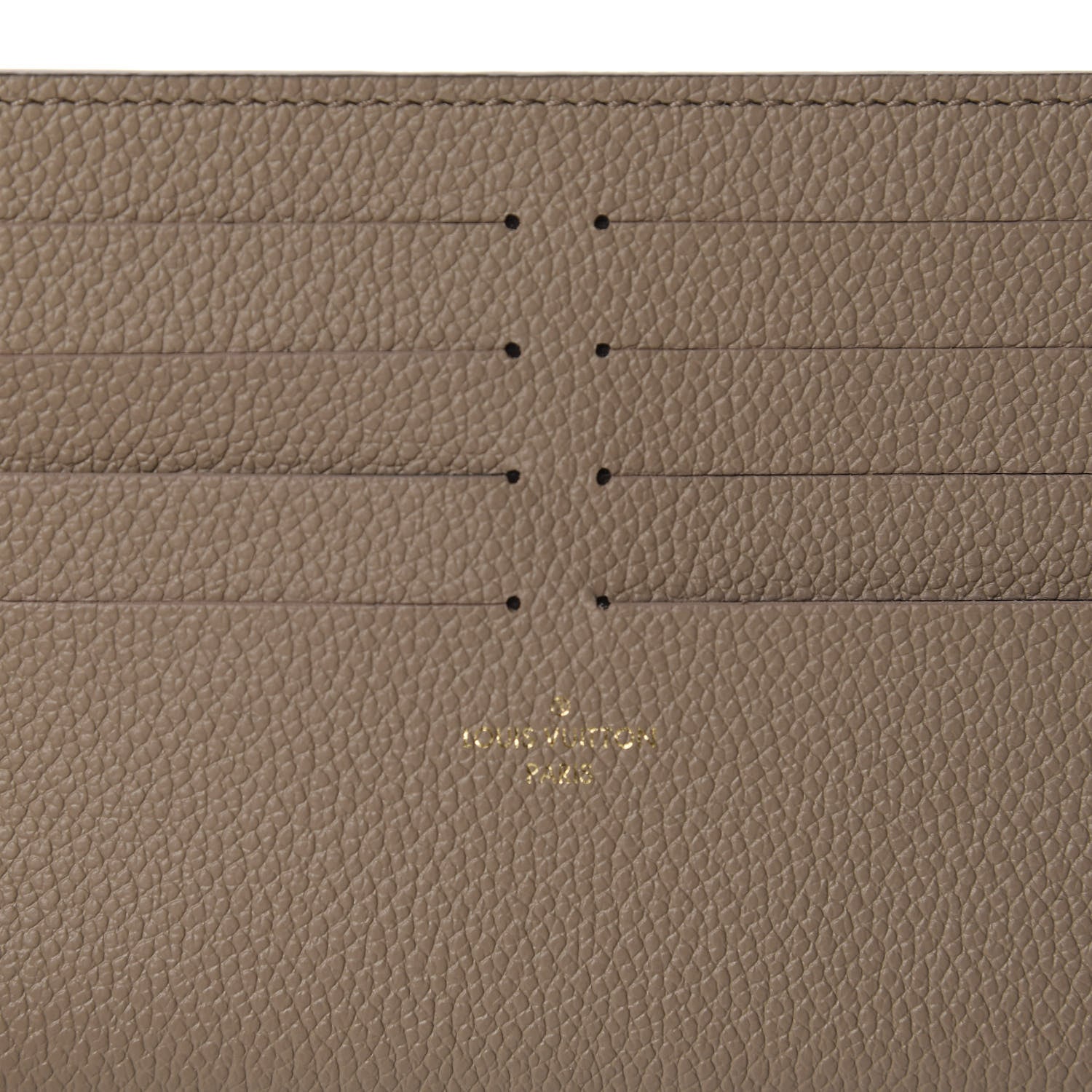 Louis Vuitton Calfskin Felicie Chain Wallet Card Holder Insert Tourterelle 6 of 6