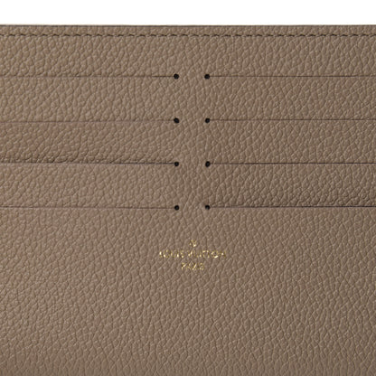 Louis Vuitton Calfskin Felicie Chain Wallet Card Holder Insert Tourterelle 6 of 6
