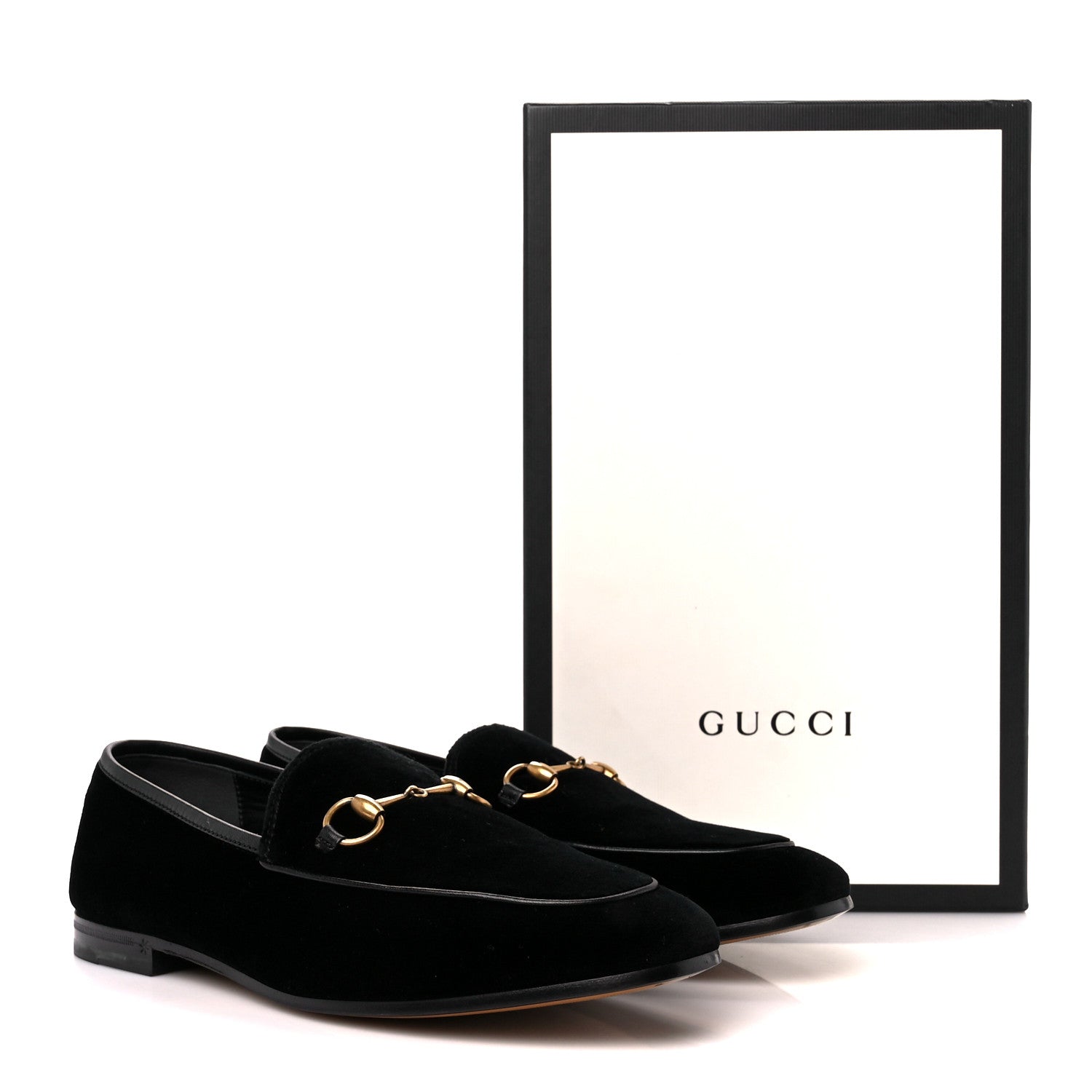 Gucci Velvet Horsebit Womens Jordaan Loafers 38 Black 2 of 9