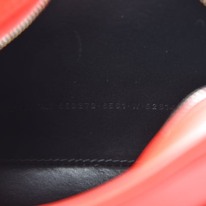 Balenciaga Smooth Calfskin Logo XS Everyday Camera Bag Vivid Red Black 6 of 10