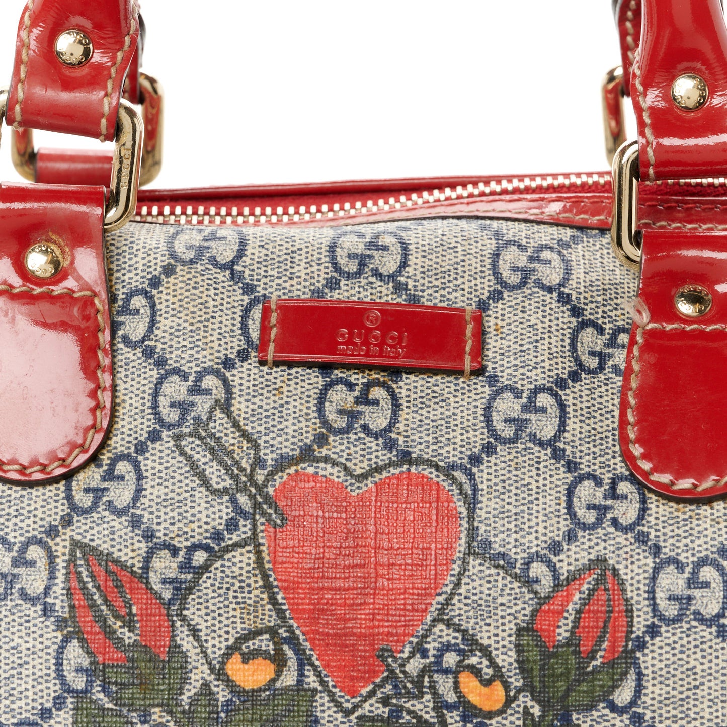 GG Plus Monogram Tattoo Heart Medium Joy Boston Red