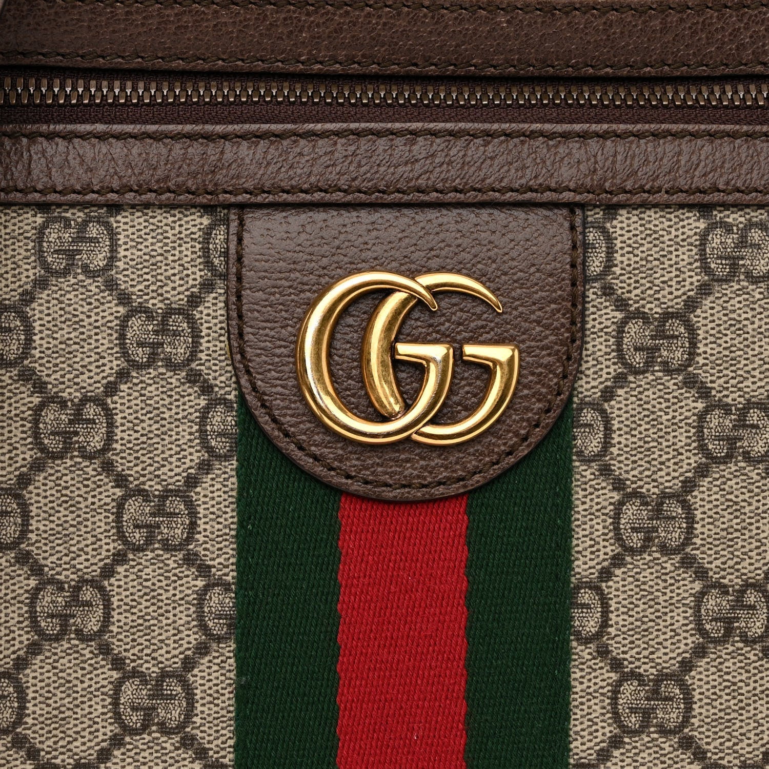 Gucci GG Supreme Monogram Web Small Ophidia Messenger Bag Brown 8 of 10