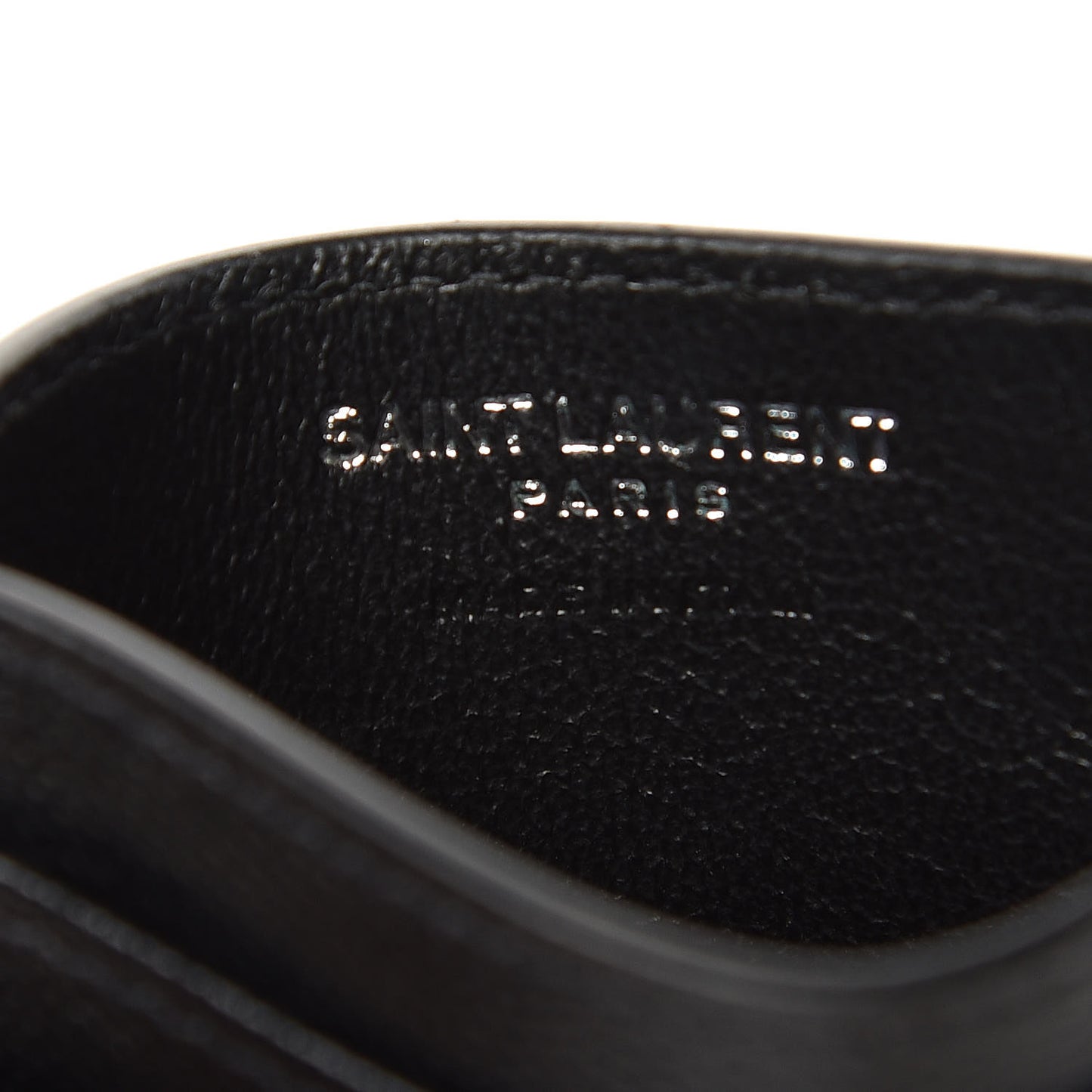 Grain De Poudre Matelasse Chevron Monogram Credit Card Case Black