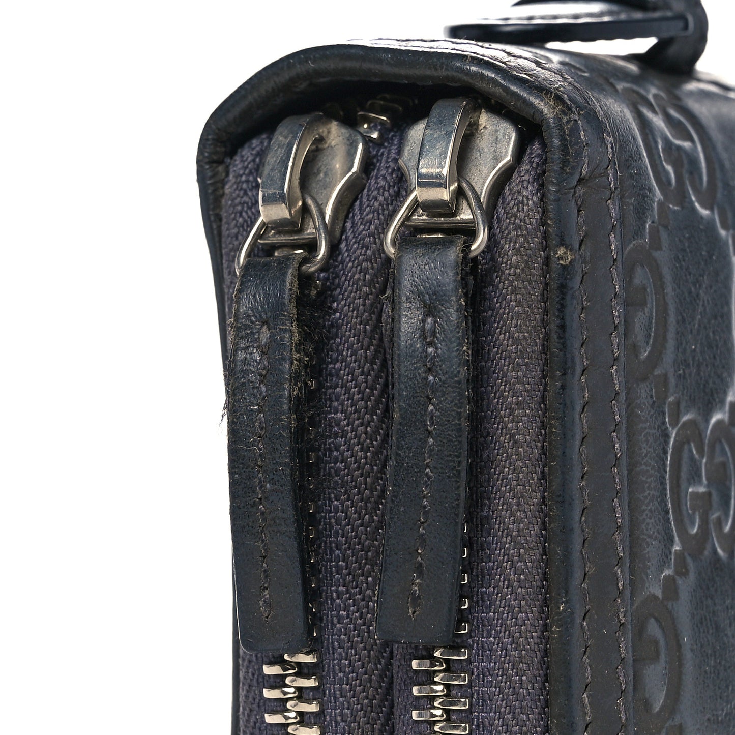 Guccissima Signature Travel Document Case Grey
