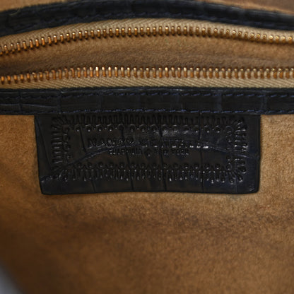 Nancy Gonzalez Crocodile Hobo Navy 6 of 12