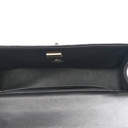 Chanel Lambskin Quilted Mini Top Handle Rectangular Flap Black 5 of 9