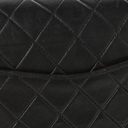 Chanel Lambskin Quilted Medium Double Flap Black 11 of 14