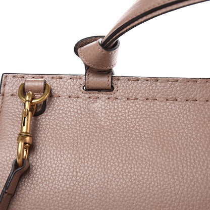 Gucci Calfskin Small Pearly GG Marmont Top Handle Bag Porcelain Rose 10 of 11