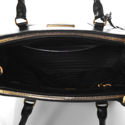 Prada Saffiano Small Galleria Double Zip Tote Black 5 of 7