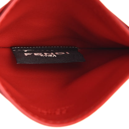 Fendi Vitello Century Monster Eyes Inlay Card Holder Black Giallo Rosso 5 of 9