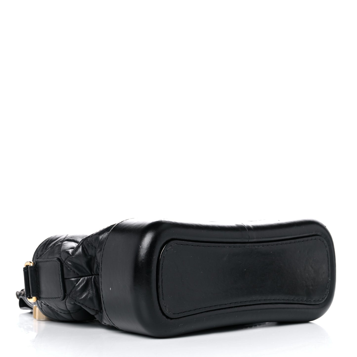 Aged Calfskin Quilted Small Gabrielle Hobo Black