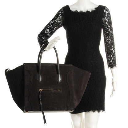 Celine Suede Large Phantom Luggage Anthracite 2 of 7
