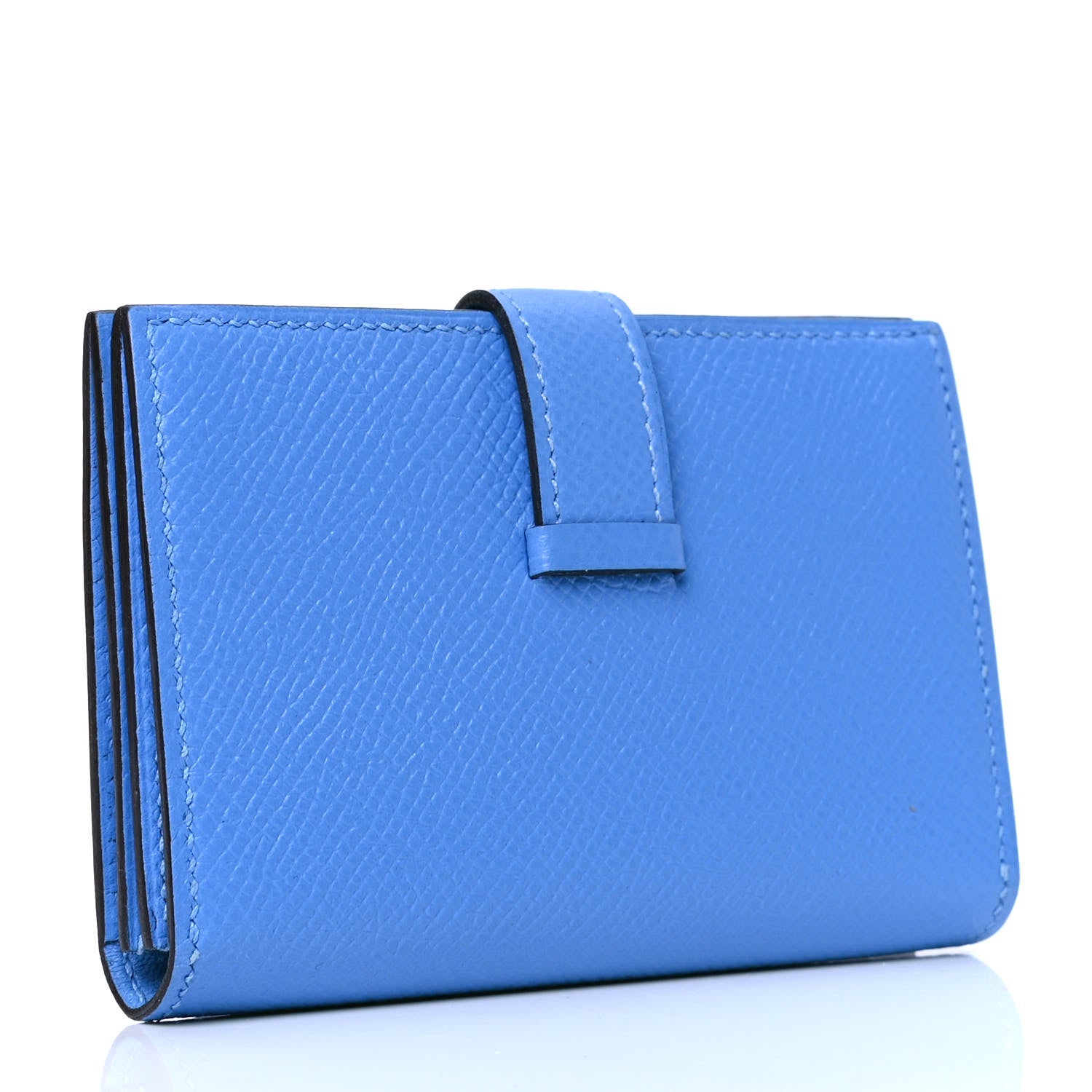 Hermes Epsom Bearn Card Holder Wallet Bleu Paradis 2 of 4