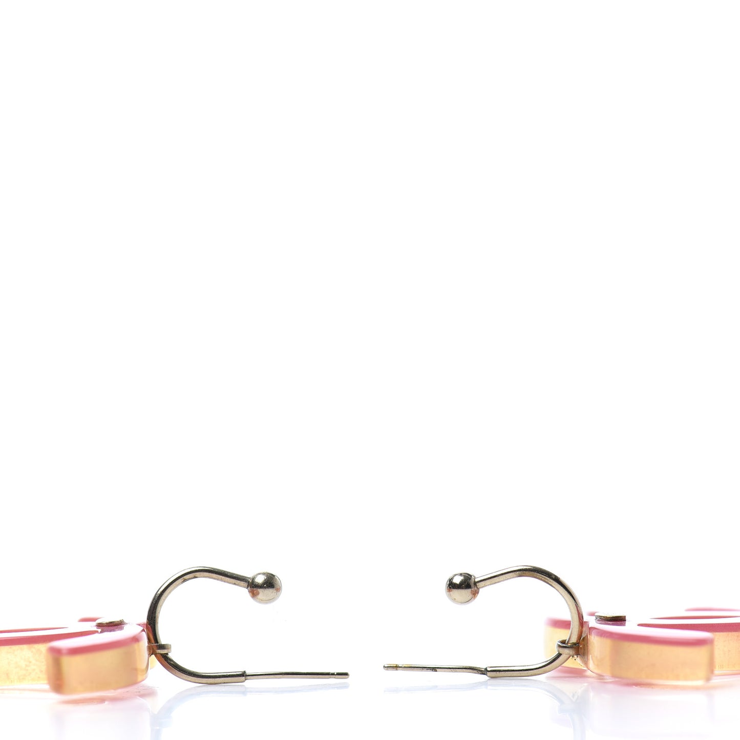 Resin CC Earrings Pink