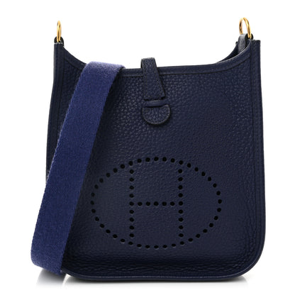 Hermes Taurillon Clemence Evelyne TPM Bleu Encre 1 of 11