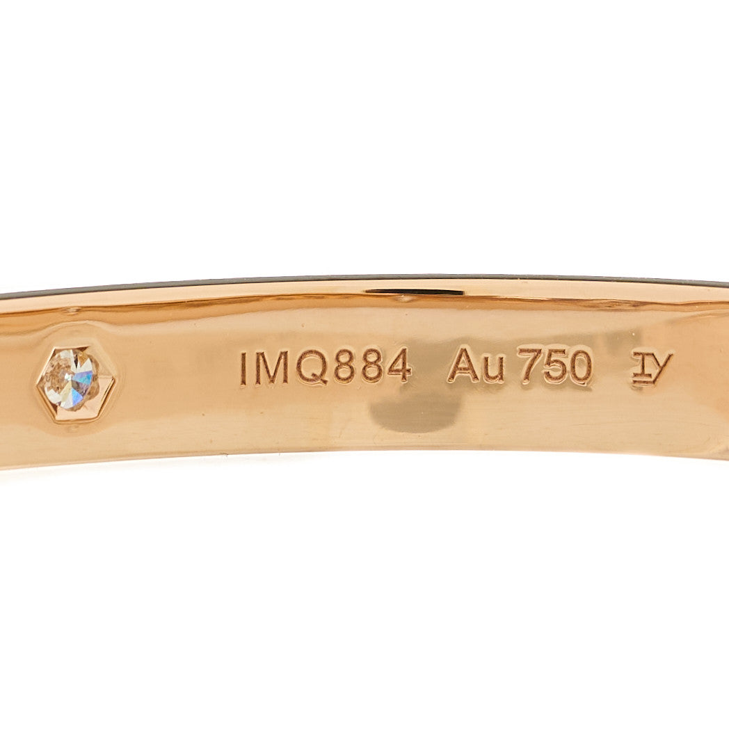 Cartier 18K Pink Gold 4 Diamond LOVE Bracelet 17 3 of 8