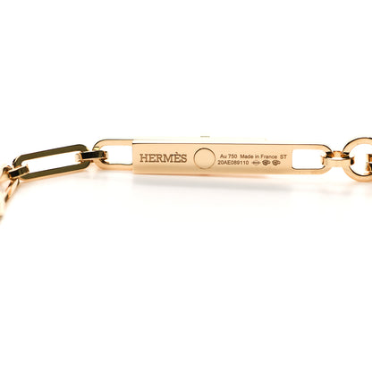 Hermes 18K Yellow Gold Diamond Pave PM Kelly Chaine Lariat Necklace ST 4 of 4