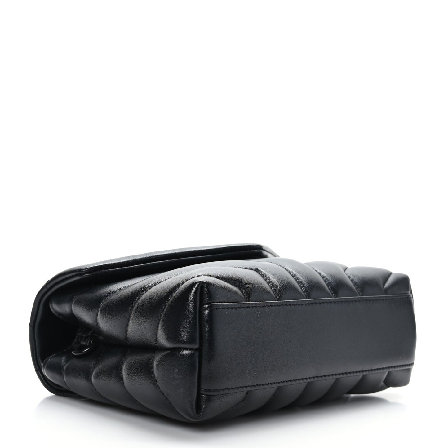 Calfskin Y Quilted Monogram Toy Loulou Crossbody Bag Black