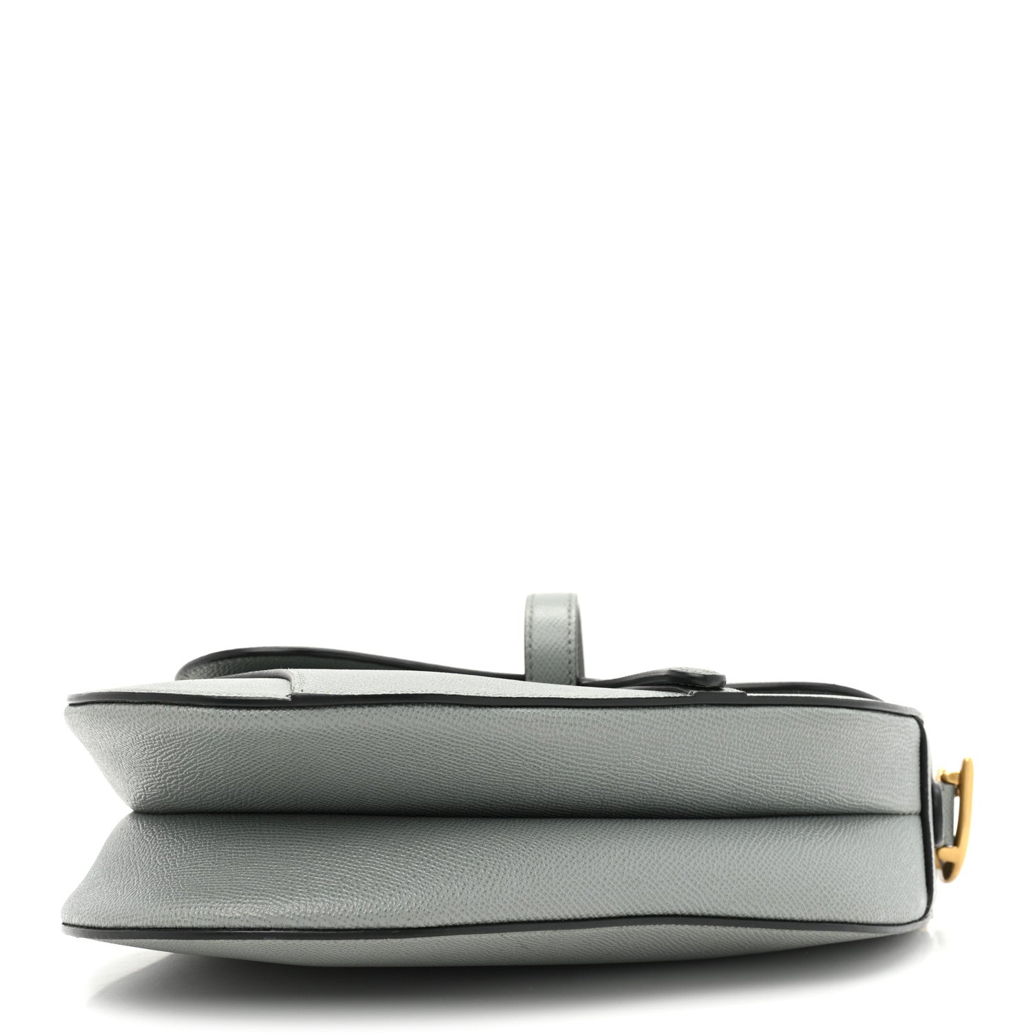 Christian Dior Grained Calfskin Saddle Bag Grey Stone 4 of 13