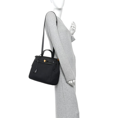 Hermes Military Toile Vache Hunter Herbag Zip Retourne 31 PM Black 2 of 11