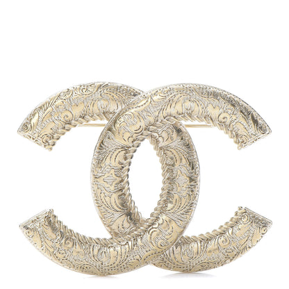 Chanel CC Large Brooch Gold 1 of 5