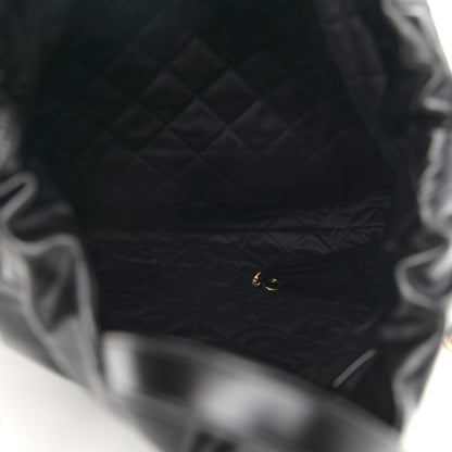 Chanel Shiny Calfskin Quilted Chanel 22 Backpack Black 4 of 9