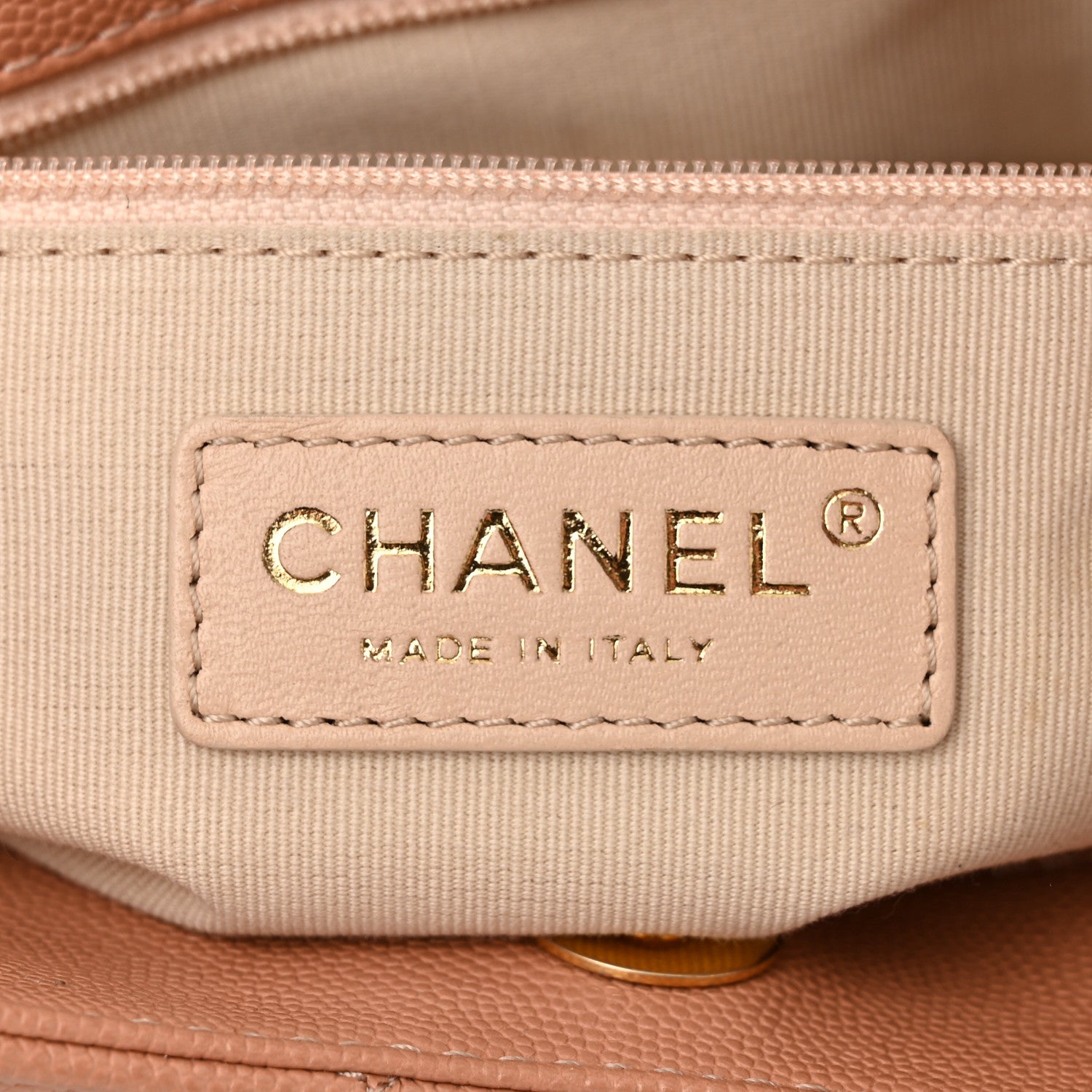 Chanel Caviar Quilted Wavy CC Hobo Beige 6 of 10