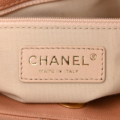 Chanel Caviar Quilted Wavy CC Hobo Beige 6 of 10