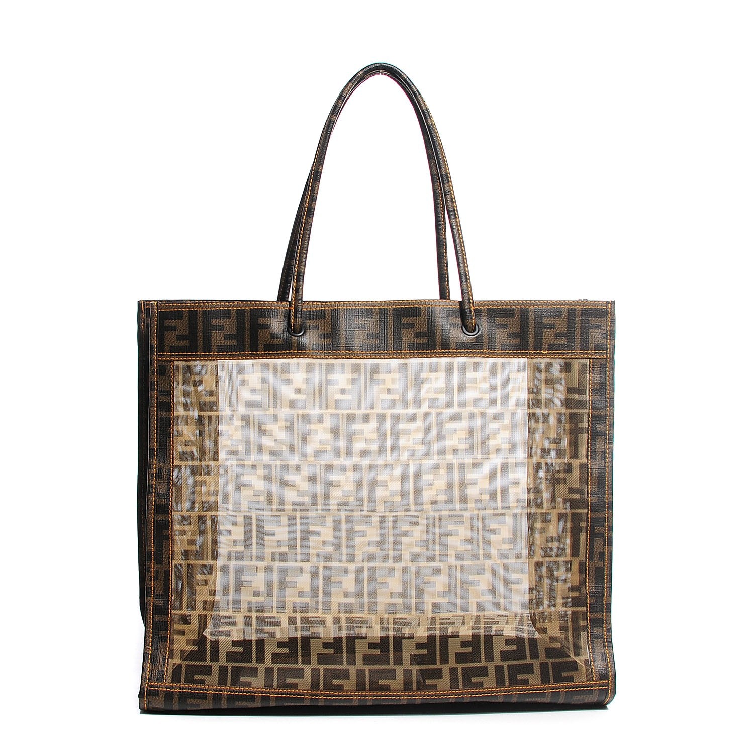 Fendi Nylon Zucca Shopping Tote Tobacco 1 of 8