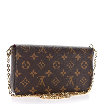 Louis Vuitton Monogram Pochette Felicie Chain Wallet Fuchsia 4 of 11