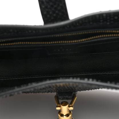 Gucci Snakeskin Small Jackie 1961 Hobo Black 5 of 10