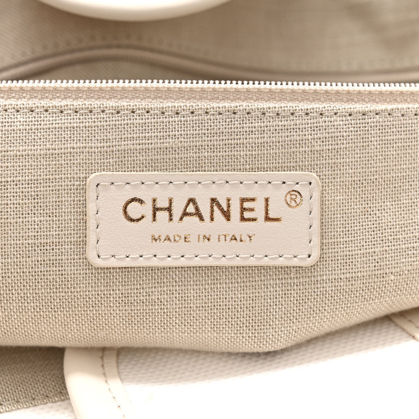 Cotton Medium Deauville Tote White