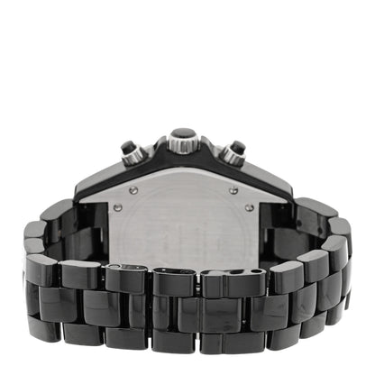 Chanel Stainless Steel Ceramic 41mm J12 Chronograph Automatic Watch Black 3 of 5