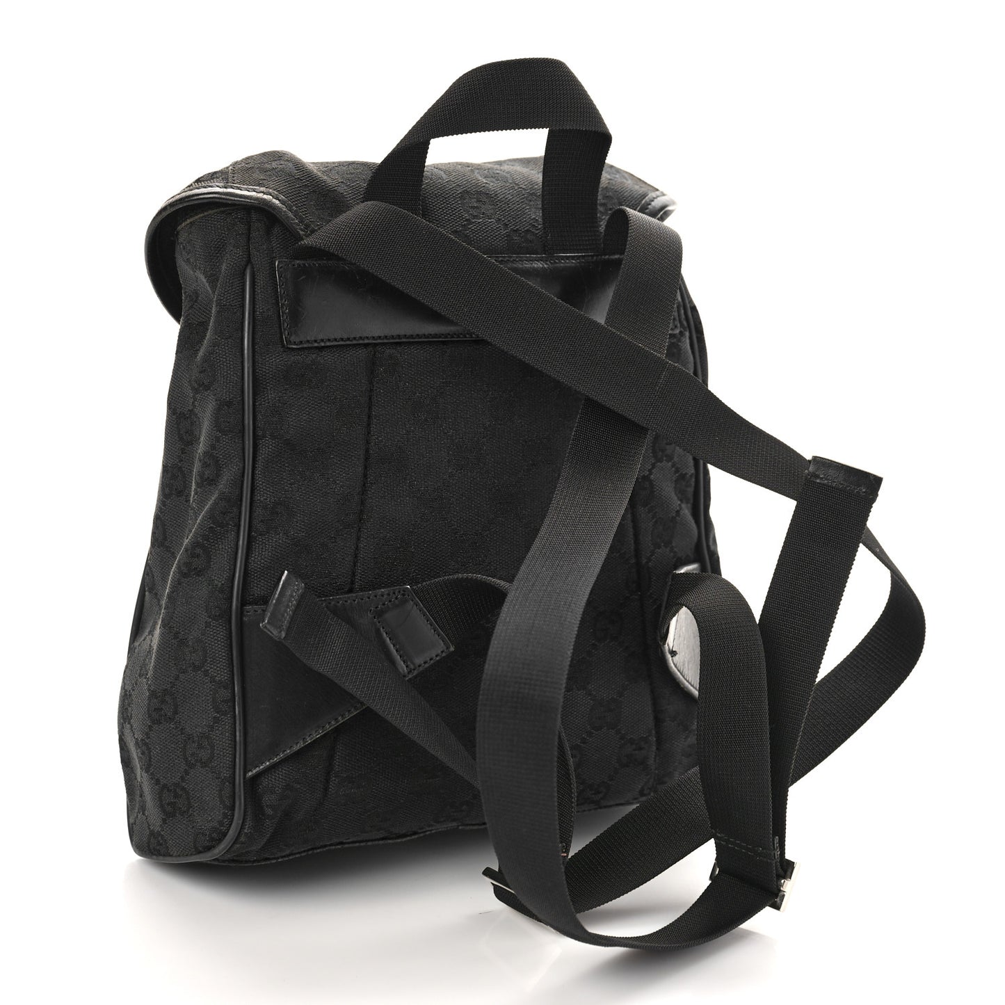 Monogram Flap Backpack Black