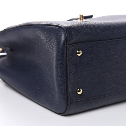 Chanel Grained Calfskin Small Neo Executive Shopper Tote Navy 8 of 12