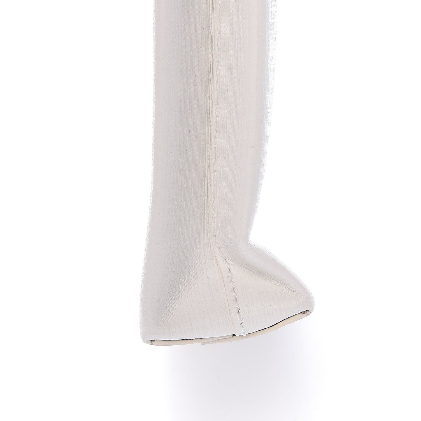 Squared Calfskin Logo Shopping Envelope Clutch White