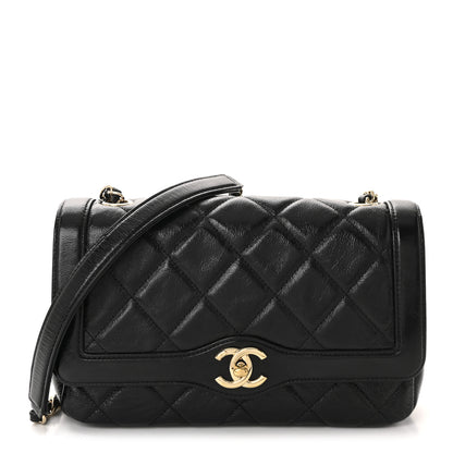 Chanel Crumpled Glazed Lambskin Quilted Small Flap Black 1 of 10