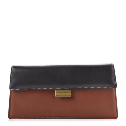 Celine Natural Calfskin Bicolor Clutch Havana Black 1 of 10