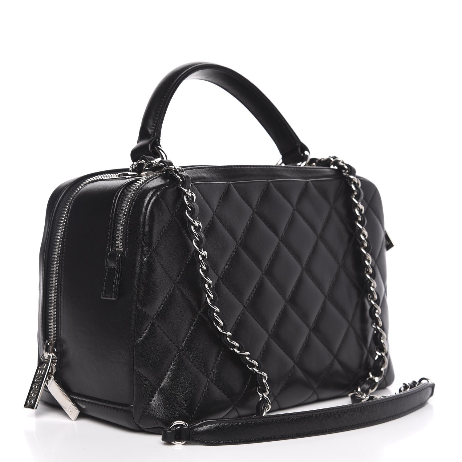 Chanel Lambskin Quilted Small Trendy CC Bowling Bag Black 3 of 15