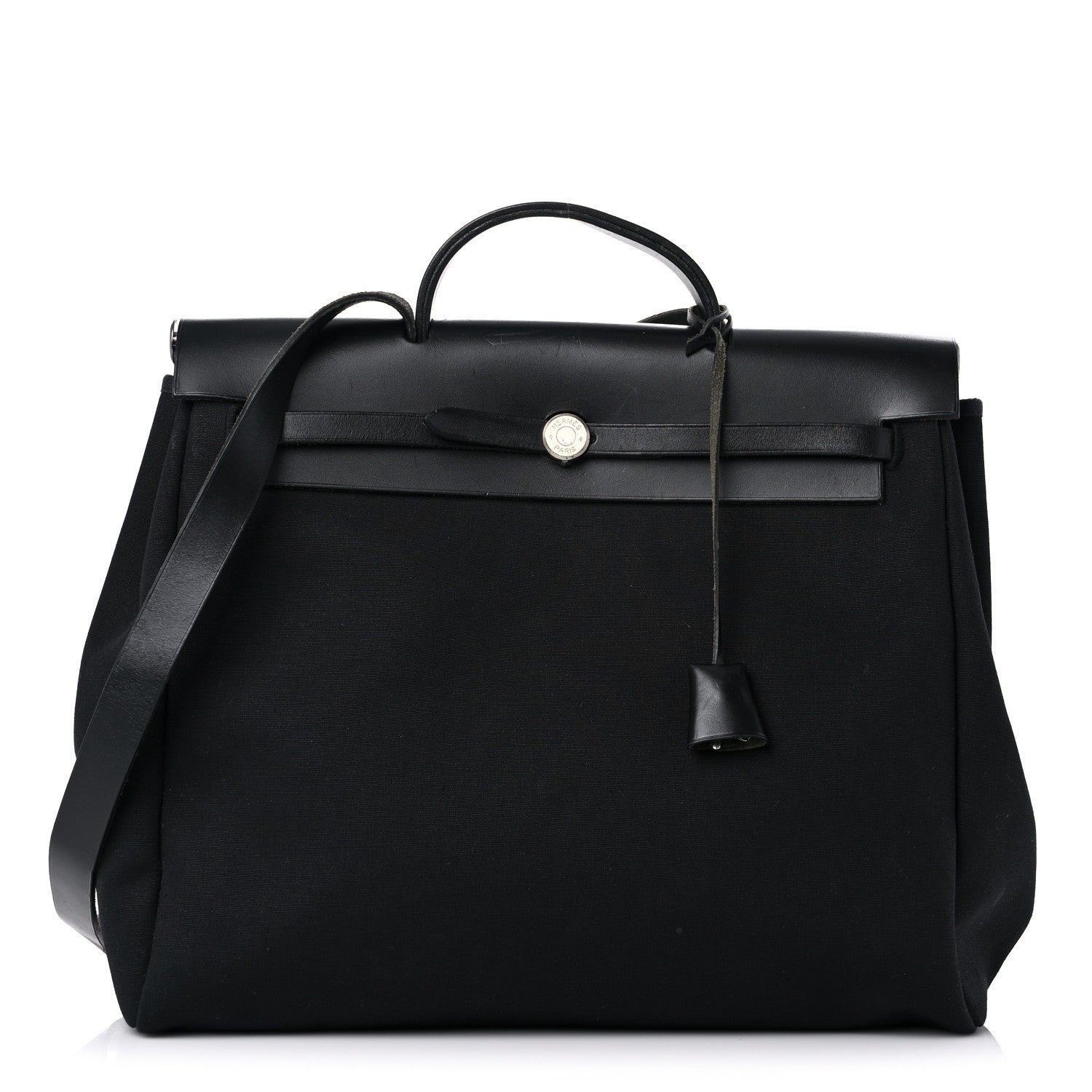 Hermes Toile Vache Calfskin Herbag 39 MM Black 1 of 25
