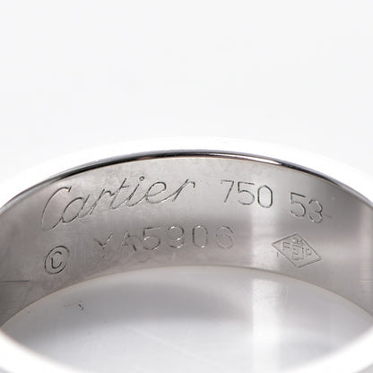 Cartier 18K White Gold 5.5mm LOVE Ring 53 6.5 4 of 5