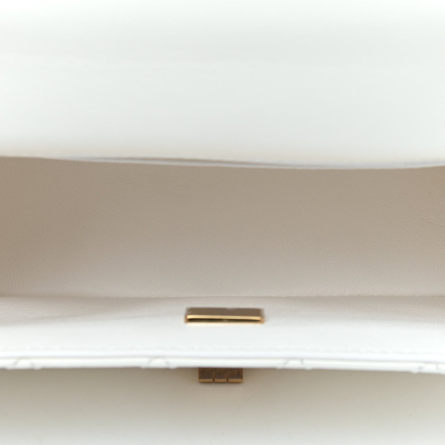 Aged Calfskin Quilted 2.55 Reissue Mini Flap White