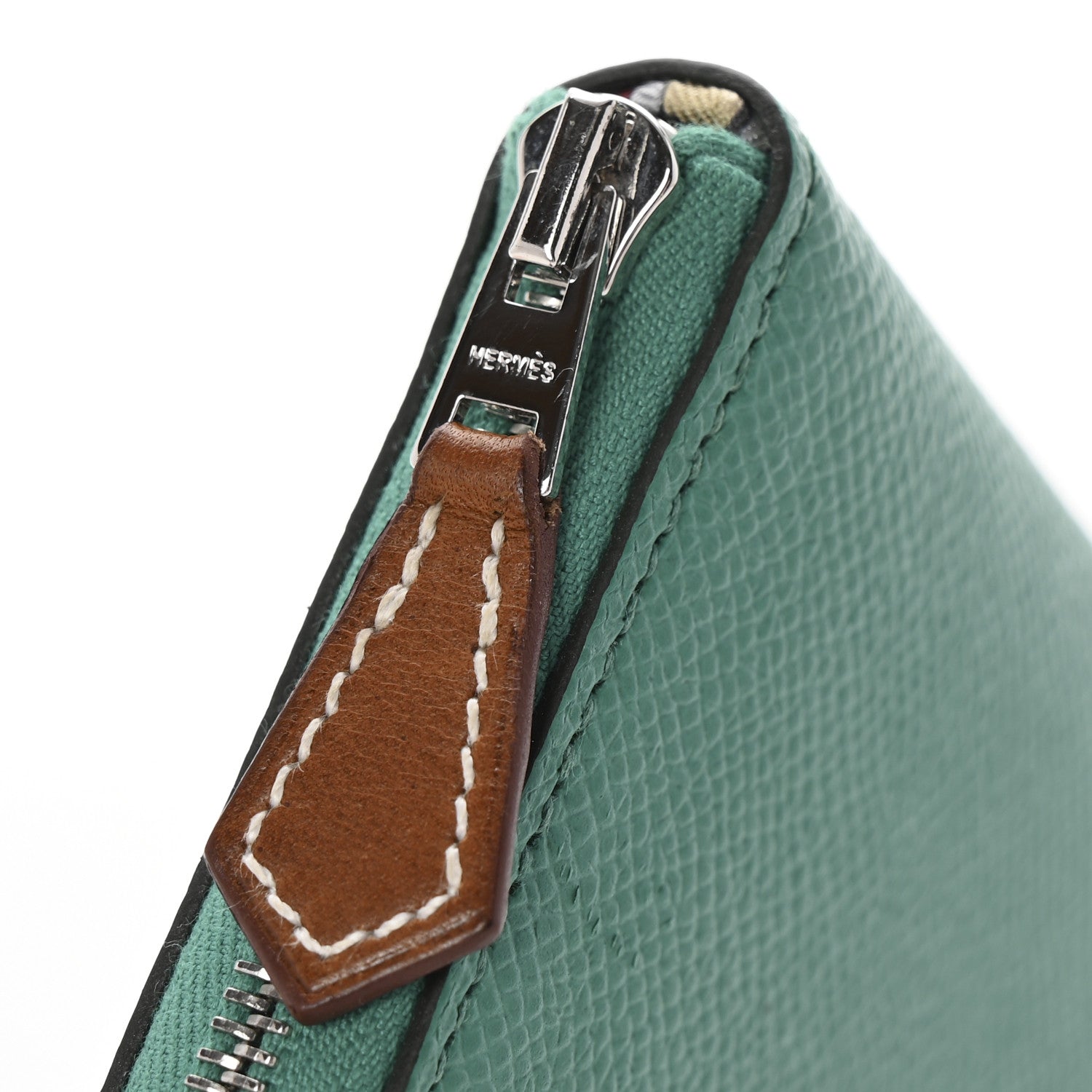 Hermes Epsom Silk'In Compact Wallet Vert Jade 8 of 8
